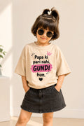 Papa Ki Pari Nahi, Gundi Hun 🖤 | Oversized Kids T-Shirt