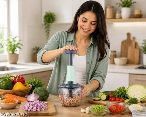 ⚡ Premium XL Manual Push Chopper - Smart Kitchen Multi-CutterPrice